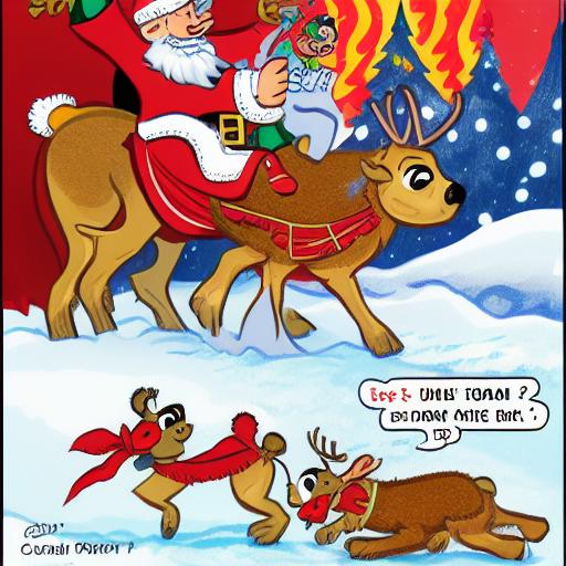 00956-925238556-The face is hideous,Angry Reindeer Comic Style run on the snow, Storyboarding,Merry Christmas titles,The reindeer caught fire, A.png